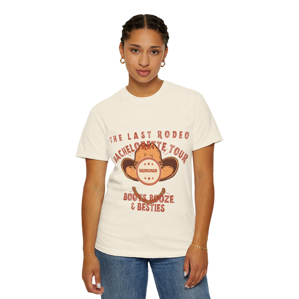 The Last Rodeo Bridesmaid Shirt — Retro Western Bachelorette Tour Tee | Boots, Booze & Besties