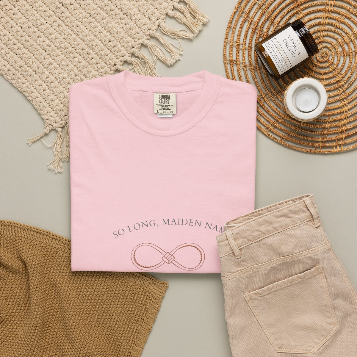So Long, Maiden Name Shirt — Newlywed Tied the Knot Bride Tee | Comfort Colors® 1717