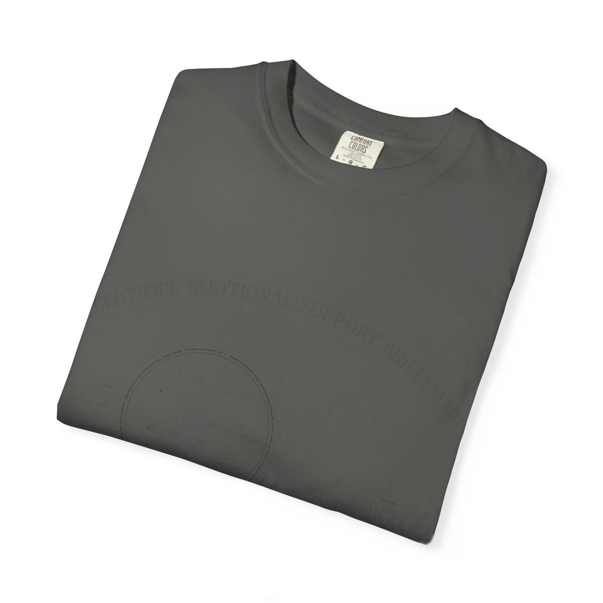 Emotional Support Bridesmaid Shirt — Vintage Apothecary Rx Badge Tee | Comfort Colors® 1717