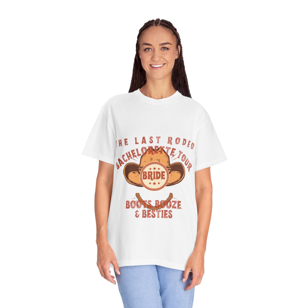 The Last Rodeo Bachelorette Shirt — Retro Western Bride Tee | Boots, Booze & Besties