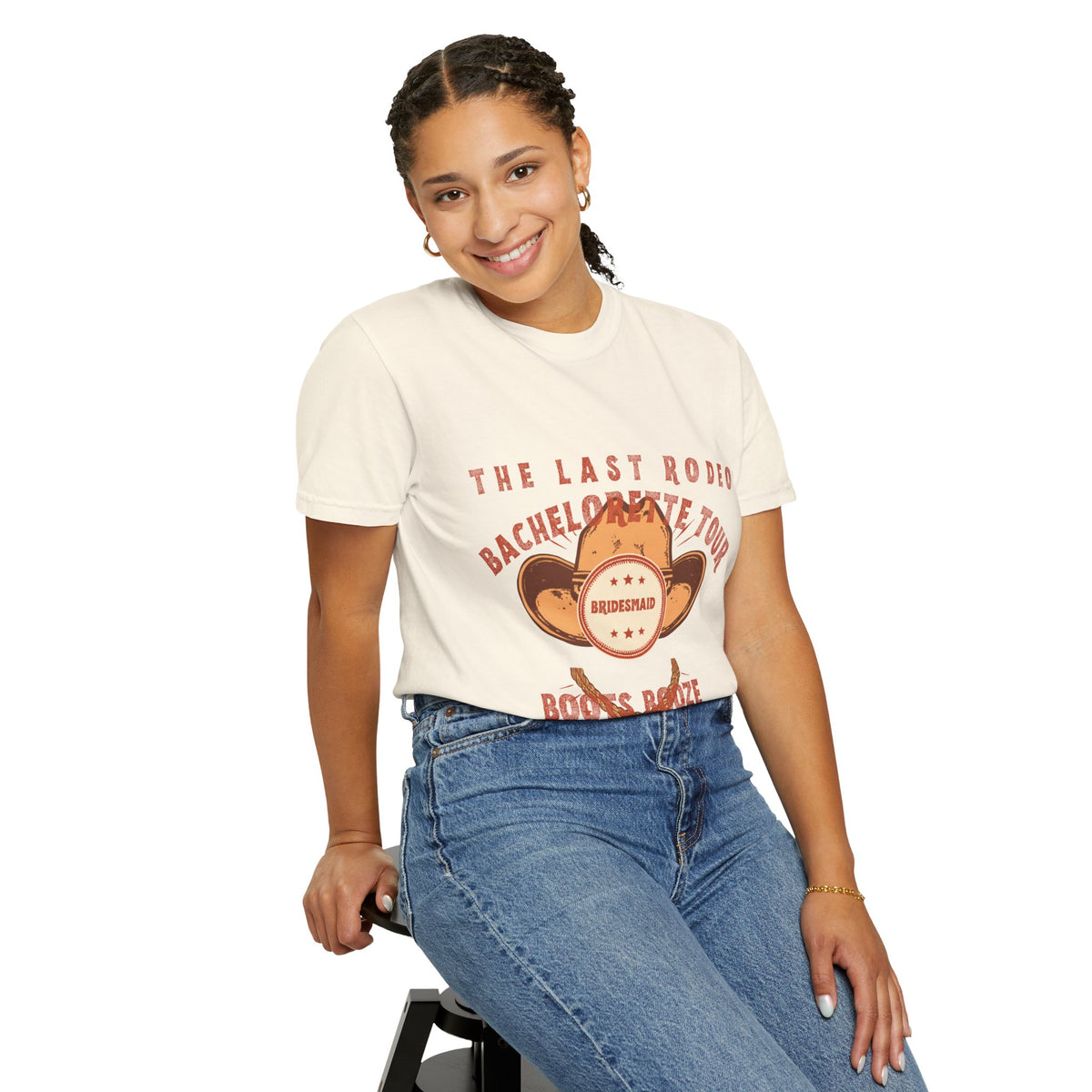 The Last Rodeo Bridesmaid Shirt — Retro Western Bachelorette Tour Tee | Boots, Booze & Besties