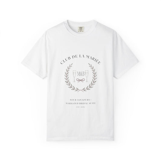 Club De La Mariée Shirt — Vintage European Country Club Bridal Crest Tee | Comfort Colors® 1717