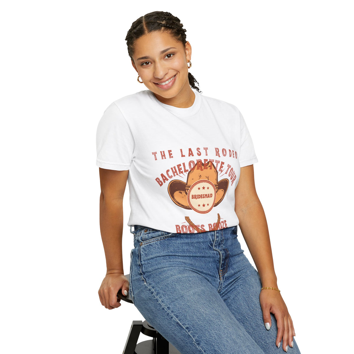 The Last Rodeo Bridesmaid Shirt — Retro Western Bachelorette Tour Tee | Boots, Booze & Besties