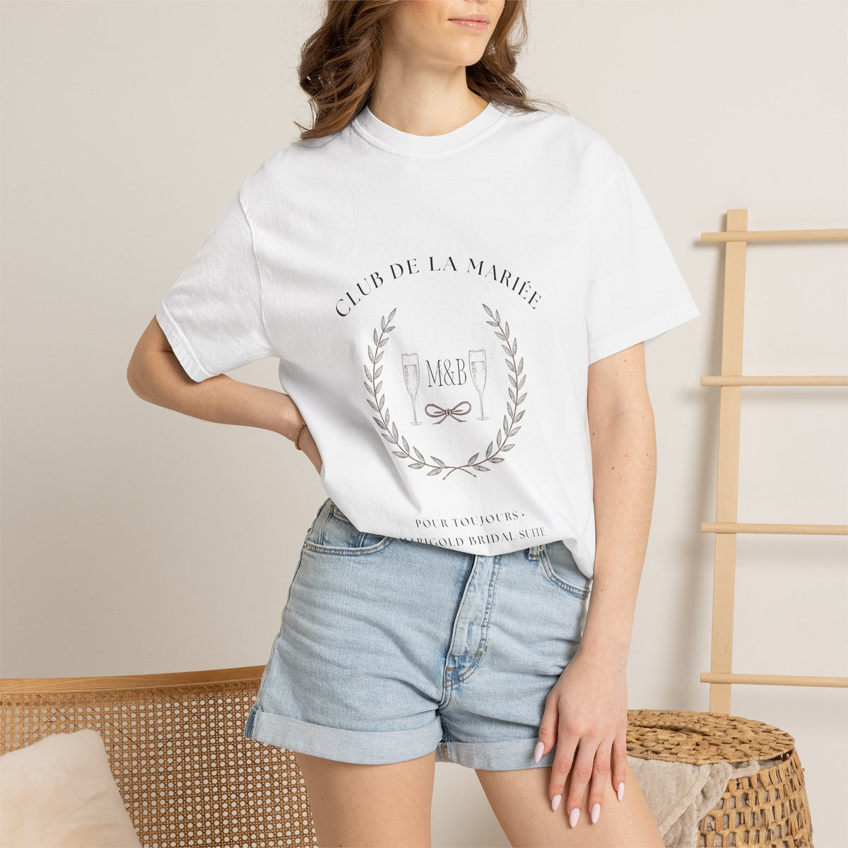 Club De La Mariée Shirt — Vintage European Country Club Bridal Crest Tee | Comfort Colors® 1717