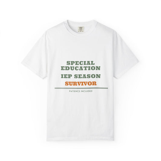 SPED Teacher Shirt — Special Education IEP Season Survivor Tee | Comfort Colors® 1717