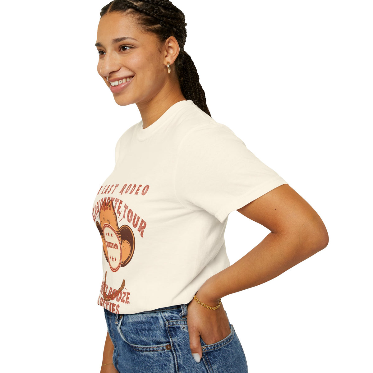The Last Rodeo Bridesmaid Shirt — Retro Western Bachelorette Tour Tee | Boots, Booze & Besties