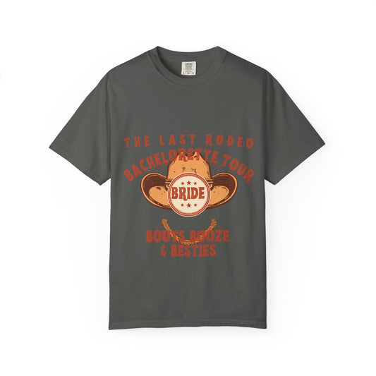The Last Rodeo Bachelorette Shirt — Retro Western Bride Tee | Boots, Booze & Besties