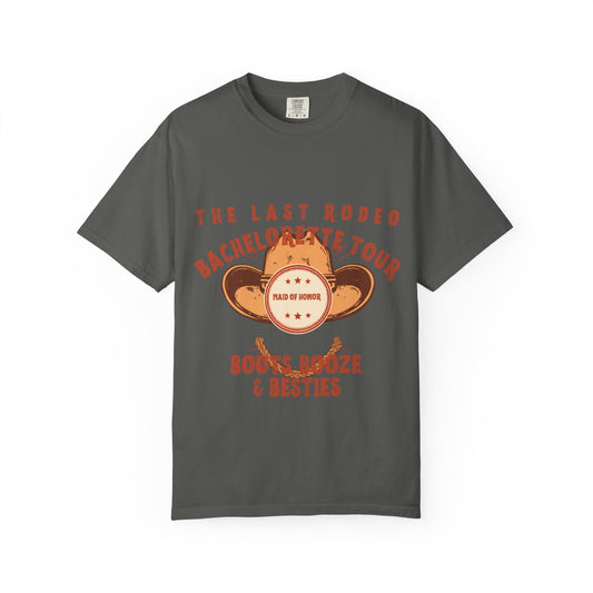 The Last Rodeo Maid of Honor Shirt — Retro Western Bachelorette Tour Tee | Boots, Booze & Besties