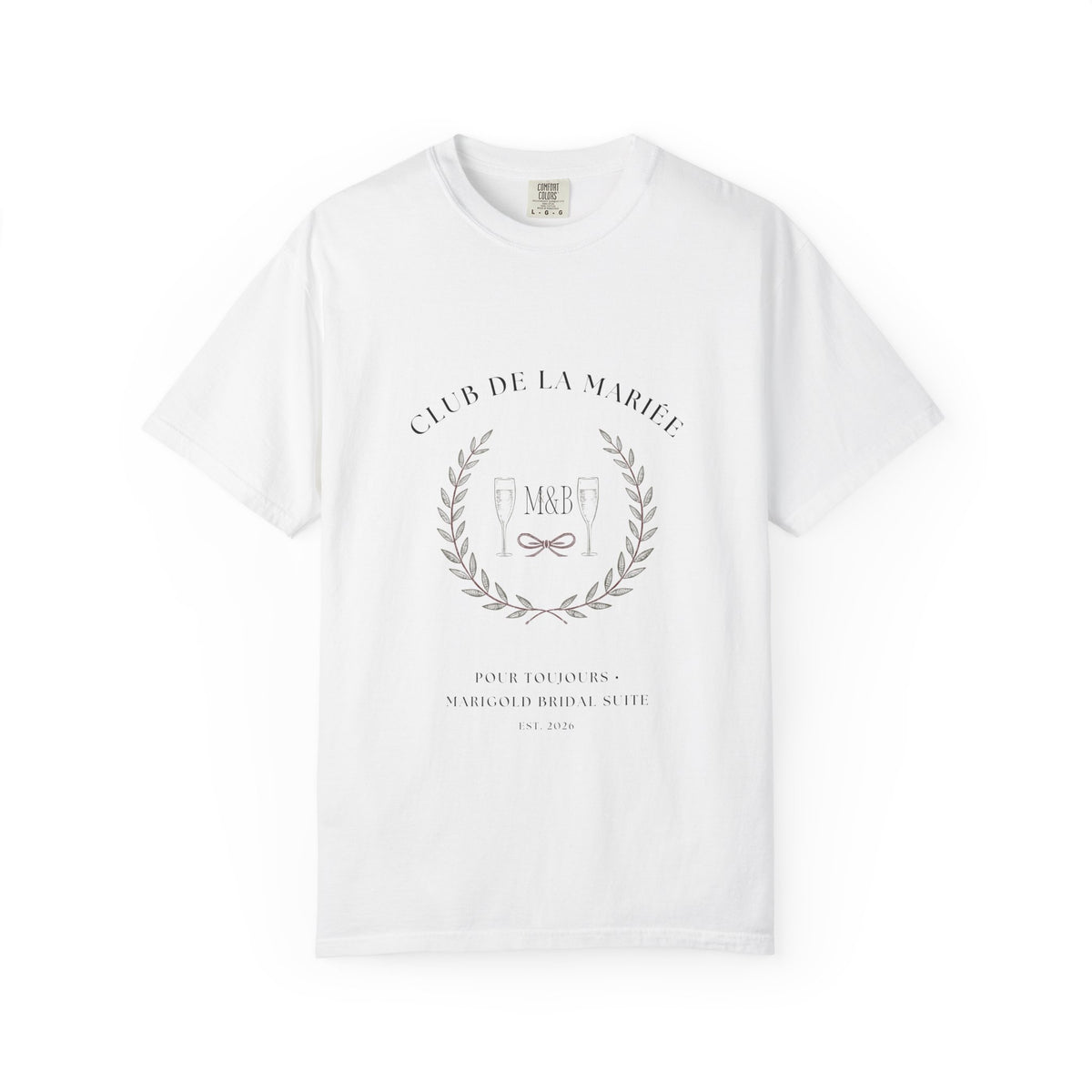 Club De La Mariée Shirt — Vintage European Country Club Bridal Crest Tee | Comfort Colors® 1717