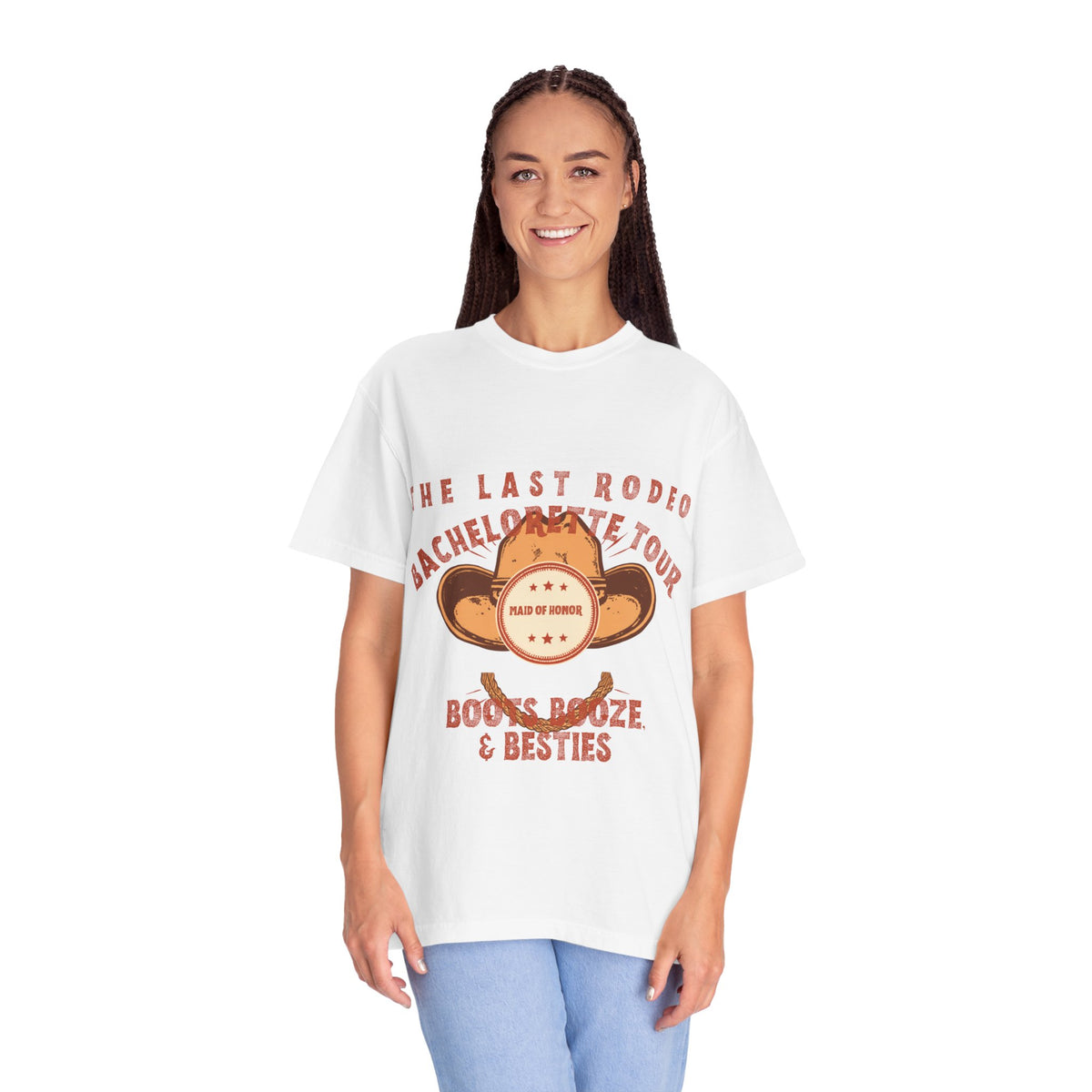 The Last Rodeo Maid of Honor Shirt — Retro Western Bachelorette Tour Tee | Boots, Booze & Besties