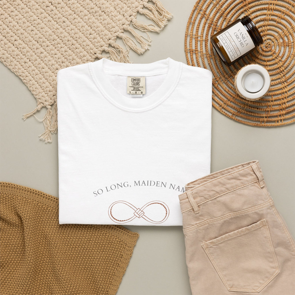 So Long, Maiden Name Shirt — Newlywed Tied the Knot Bride Tee | Comfort Colors® 1717