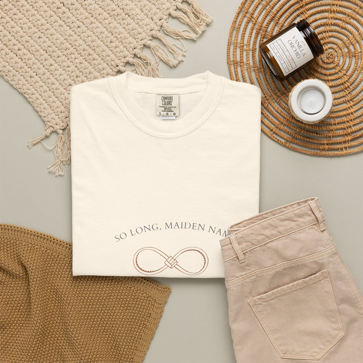 So Long, Maiden Name Shirt — Newlywed Tied the Knot Bride Tee | Comfort Colors® 1717